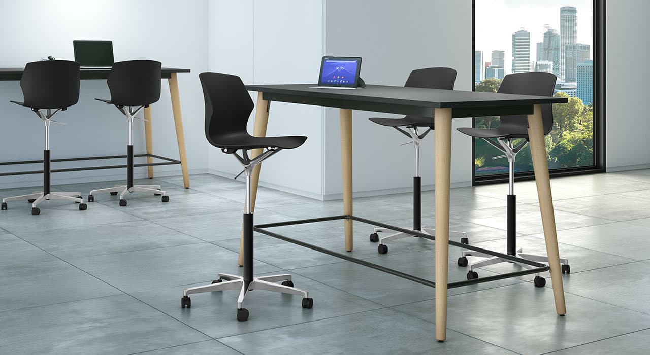 TABLE HAUTE SANS REPOSE-PIEDS NIL L 1800 – Image 2