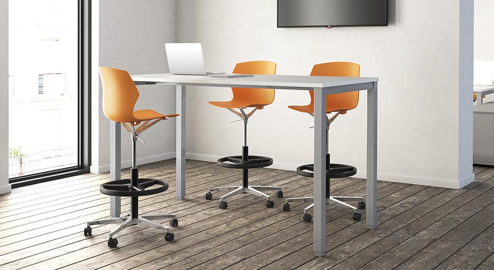 TABLE HAUTE RECTANGULAIRE TEMPO L 1200 – Image 2